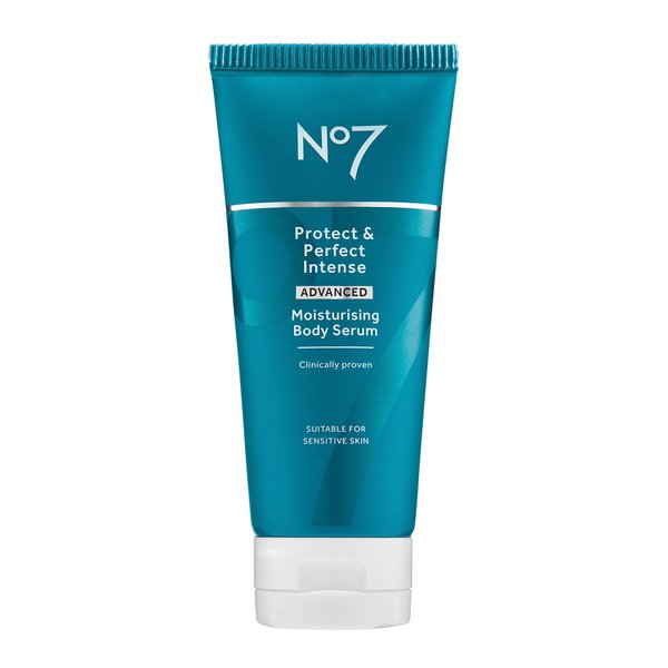 No7 Protect & Perfect Intense Advanced Body Serum - Anti Aging Serum with Hyaluronic Acid & Argan Oil - Collagen Peptide Skin Firming Body Moisturizer (6.7 oz)