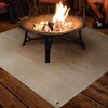 Fire Pit Mat - 39 * 39in Fireproof Blanket for Under Fire Pit, Compatible with Solo Stove, Heat Resistant Rug for Outside Indoor Wooden Deck Grass Lawn Protection - Camel