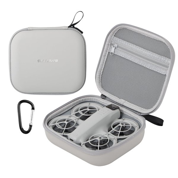 FSIDIWT Neo Case Carrying Case for DJI Neo Drone, Portable PU Storage Protective Bag for DJI Neo Drone Aceessories (Light Grey)
