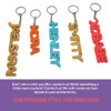 Bold Letter Personalized Keychain, 3D Printed Keyring, Custom Name, Personalised Party Favor, 3D Printed Keychain, Stocking Stuffer (Custom)