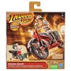 Indiana Jones Worlds of Adventure Helena Shaw Action Figure with Motorcycle Toy, 2.5-inch, Action Figures for Kids Ages 4 and Up