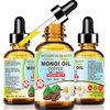Botanical Beauty MONOI OIL COFFEE. Frangipani flowers in Coconut Oil with Coffee aroma. 100% Natural 2 Fl.oz - 60 ml Pure for FACE, SKIN, BODY, HAIR, NAILS. Luxury Beauty Oil