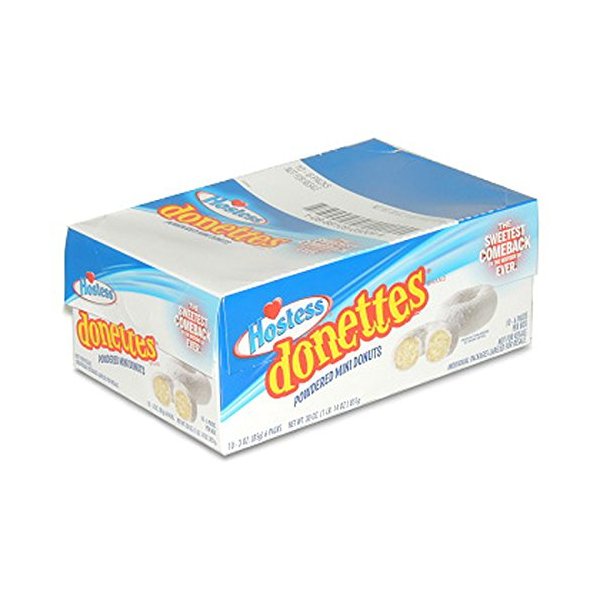 Hostess, Donettes Mini Powder Donut, Count 10 (3-oz) - Cakes & Muffins / Grab Varieties & Flavors