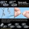 Eyeglass Nose Pads, GOTOBA 22 Pairs Screw-in Eyeglasses Nose Pads, Upgraded Glasses Nose Pad Replacement Kit with Eyeglass Screwdriver, Tweezers, Glasses Cloth, Small Screws.