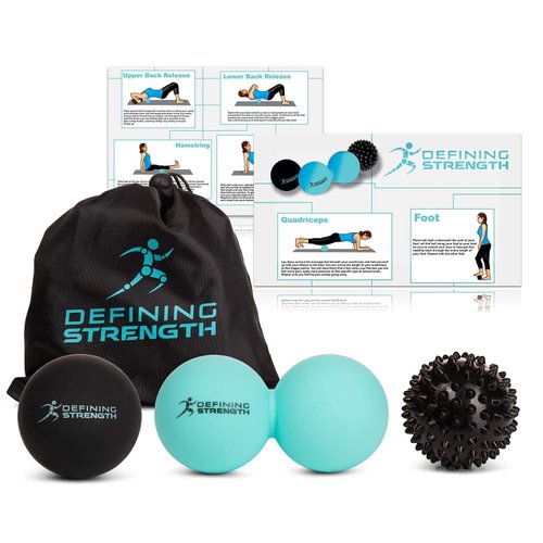 Premium 3-Piece Massage Balls Set for Deep Tissue Therapy - Peanut Ball, Spiky & Lacrosse Ball - Relieve Muscle Pain and Enhance Recovery Effortlessly