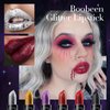 BEUKING Glitter Shimmer Lipstick 6 Colors Waterproof Long Lasting Diamond Pearlescent Metallic Lip Gloss Women Lips Makeup Cosmetic for Masquerade, Cosplay, Halloween Dailyday Makeup (05#)