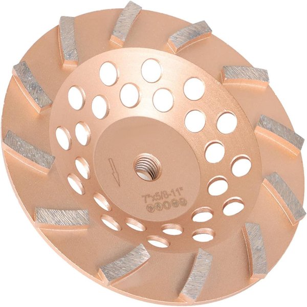 findmall 7 Inch 12 Turbo Diamond Segments 5/8 Inch -11 Arbor Grinding Wheels Diamond Cup Grinding Wheels Fit for Concrete and Masonry Available