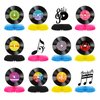 12 Pcs 50s Record Honeycomb Centerpieces Retro 80s 90s Music Party Decoration Rock and Roll Party Decor 3D Music Notes Centerpieces for Music Party Birthday 1950s party Supplies
