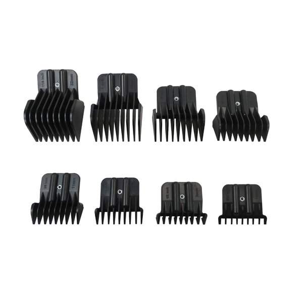 8x Trimmer Guards for BaBylissPRO FX787G, FX787BN, FX787RG, FX787S, FX787GDB, FX726, FX797, Replacement Guards with Metal Spring Clip - From 1/32-5/4 inch Snap on Blade Attachment Combs Set