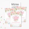 Hadley Designs Floral Princess Tea Party Invitations - 25 Count Pack, Multicolor, For Girls Birthday Parties