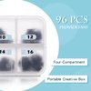 AuReve Lash Clusters,Eye Lash Clusters,DIY Lash Extensions Clusters,Individual Lashes,Eyelash Clusters,Lash Clusters D Curl For Home Use,96 Pcs 0.07D 10/12/14/16mm Mix(G12