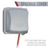 TayMac MM2410G Nonmetallic Weatherproof in-Use Electrical Outlet Cover for Home Improvement, 2-Gang, Gray