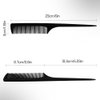 Comb, Rat Tail Comb, Combs for Women, Hair Comb, Teasing Comb, Parting Comb, Fine Tooth Comb, 5 Pack Black Rat Tail Combs, Combs For Hair Stylist, Styling Comb, Braiding Comb, Hair Cutting Comb