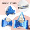 IKUHRMO 6 PCS Blue Ears Hair Clips, Glitter Bow Hair Barrettes Hair Accessories for Kids Halloween Costume Cosplay Theme Party Supplies Birthday Decorations