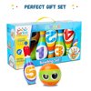 ToyVelt Kids Bowling Set - with 10 Bowling Pins & 2 Balls - Educational Early Development Indoor & Outdoor Games Set - for Toddlers & Infants Boys & Girls Ages 3,4,5-12 Years Old