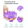 HEETA Scalp Massager Hair Growth, Scalp Scrubber with Soft Silicone Bristles for Hair Growth & Dandruff Removal, Hair Shampoo Brush for Scalp Exfoliator, Purple