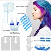 19PCS Hair Dye Coloring Kit, Professional Hair Coloring Dyeing Kit, Hair Coloring Highlight Cap Brush and Bowl Set, Mixing Bowl, Hair Dyeing Cap, Hair Needles, Dye Color Brush, Hair Clips (Blue-19)