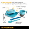 UCO 6-Piece Camping, Backpacking, Outdoor Kitchen Gear Mess Kit with Bowl, Plate, Camp Cup, and Switch Spork Utensil Set