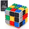 SMALL FISH Build Magic Cube 3x3, Brain Teaser Speed Cube Toys for Kids Adults, Handheld 3D Puzzle Cube for Boys Girls Birthday Gifts Classroom Prize, Easter Gifts Basket Stuffers Easter Egg Fillers