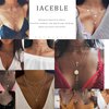 Iaceble Bohemia Tiny Star Chain Necklace Star Choker Necklace Lucky Star Necklace Minimalist Gold Star Link Necklace Jewelry for Women and Girls