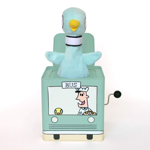 YOTTOY Mo Willems Collection | Jack-in-The-Bus Musical Box w/Pigeon Plush Toy - 5.5”x 5.5”x 5.5”