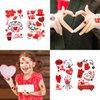 50+ Pieces Valentine Tattoos Temporary for Girls Women Kids, 10 Sheets Love Cupid Heart Romantic Valentine’s Designs Couple Fake Temporary Tattoo Stickers for Valentine's Day Wedding Lover Party Decorations Supplies