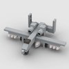 WW2 A-10 Fighter Jet MOC Building Blocks,Army Battle Brick Mode, Blocks Building Sets Toys,Airplane Building Toys,war Planes, Toy Building Sets, Plane Kit for Kids 4-14(48PCS)