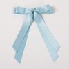 2Pcs Tassel Ribbon Hair Bows Clip with Long Tail for Women Girls Thick Thin Hair,5.5in Big Light Blue Solid Silky Satin Ribbon Ponytail Holder Outfits Dress Decoration Accessories