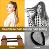 200 pcs Hair Ties, DaKuan Hair Ties No Damage, Hair Scrunchies, Seamless Towel Ring, No Crease Ponytail Holders, Suitable for Long Hair, Medium-Length Hair Decoration, Fixed (Black and Brown)
