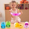 Funewest 6 Packs Halloween Crystal Slime Clear Slime Kit for Girls Boys Ages 8-12, Non Sticky Fluffy Slimes for Kids, Party Favors with Spooky Add Ins, Stress Relief Jelly Slimes Toys