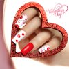12 Sheets Valentine's Day Nail Wraps Full Stickers Nail Polish Strips, DIY Self-Adhesive Nail Art Decals Heart Kiss Love Pattern Valentine Party Decor with 2 Piece Nail Files (168 Pieces)