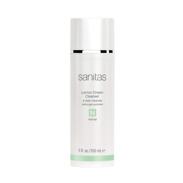 Sanitas Skincare Lemon Cream Cleanser, Enriching Cleanser, Vitamin C, Vitamin E, Jojoba Oil, 5 Ounces