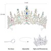 VELSCRUN Birthday Tiara Crowns for Women Girls AB Silver Crystal Birthday Girl Headband Sash Elegant Princess Crown Happy Birthday Party Decorations Women Sisters Birthday Gift Hair Accessories