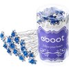 eBoot 40 Pack Crystal Hair Pins Rose Flower Rhinestone Hair Clips for Bridal Wedding Women Hair Jewelry Accessories, with Storage Bag (Blue)