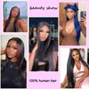 Pinjuoo 3 Bundles Human Hair 26 28 30 Inch Long Brazilian Straight Human Hair Bundles 100% Unprocessed Virgin Raw Hair Bundles Weave Natural Black Bundles Human Hair Extensions for Women