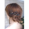 Kercisbeauty Handmade Wedding Hair Pins with Black Crystal Beads Rhinestones for Brides Bridal Hair Piece Prom Women Hair Accessories 2pcs