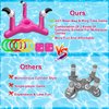 [ Bean Bag & Ring Toss ] Inflatable Flamingo Pool Toys Games Set 2-in-1 Floating Pool Rings Toss & Pool Cornhole Summer Swimming Hawaii Luau Party Water Pool Game for Kids Adults Family Beach Backyard