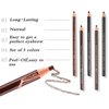 5 COLORS Set Eyebrow Pencil Drawing Eye Brow Pen Peel Off Makeup Cosmetic