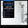 AQUA-X 16 Oz. Grout Sealer, Clear Grout and Tile Sealer, Natural Finish, Professional Grade, Indoor & Outdoor, Fast Dry and Long Lasting Protection
