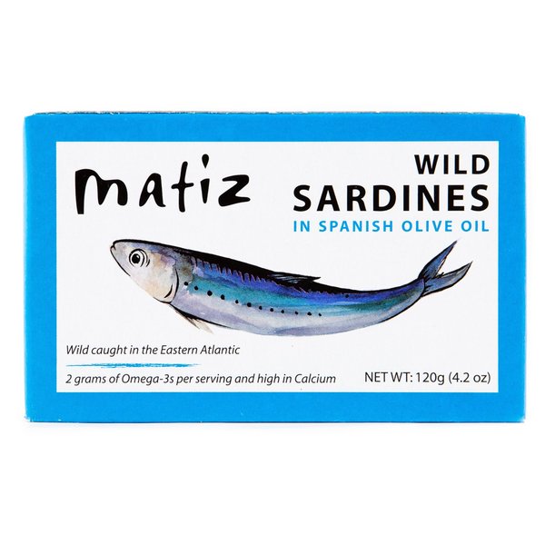 Matiz Sardines in Olive Oil, 4.2 Ounce Can (Pack of 5) Spanish Gourmet Wild Caught Natural Fish for Tapas, Snacks, or Meals, Protein Rich, Sealed Freshness