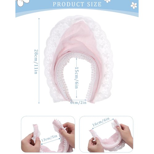 HAIMEIKANG Hair Scarf Bandana Handband for Women - 3Pcs Chiffon Head Scarf for Women's Hair, Non Slip Lace Triangle Kerchief Women’s Hair Bands (Solid Color)