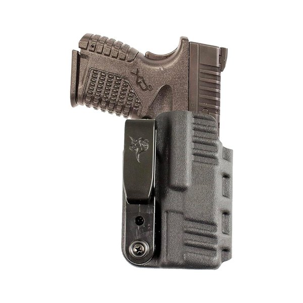 DeSantis Slim-Tuk Gun Holster, Inside The Waistband Holster, Tuck-Able 360 C-Clip, Fits Springfield XDS 3.3", XDS MOD 2 3.3", Springfield XDS MOD 2 OSP 3.3" W/RED DOT, Ambidextrous, Black