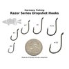 Harmony Fishing - Razor Series Dropshot Fishing Hooks (Select Size & Quantity) (Size 1/0 (10 Pack))