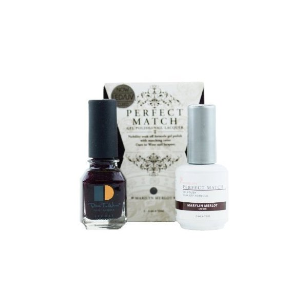 LeChat Perfect Match DUAL SET Soak Off Gel Polish and Dare to Wear Nail Lacquer - Marilyn Merlot - PMS04