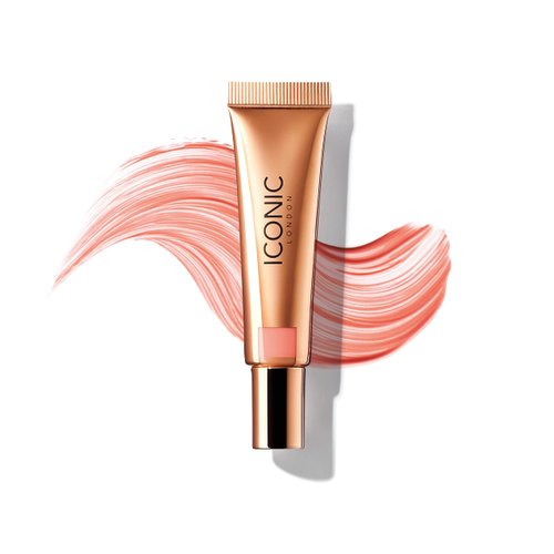 ICONIC LONDON Sheer Blush | Lightweight Liquid Cream Blush, Cruelty Free, Vegan Makeup, (Cheeky Coral) Coral 12.5 mL / 0.42 oz