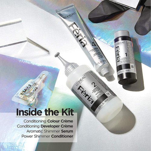 L'Oreal Paris Feria Multi-Faceted Shimmering Permanent Hair Color, 11.11 Icy Blonde (Ultra Cool Blonde), Pack of 1, Hair Dye