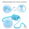 WONOWPA Cat Spring Toys, Self-Play Hanging Stretchable Cat Spring with Bell, 3 Pack Soft Plush Interactive Cat Toys for Indoor Cats Kitten Chasing and Playing