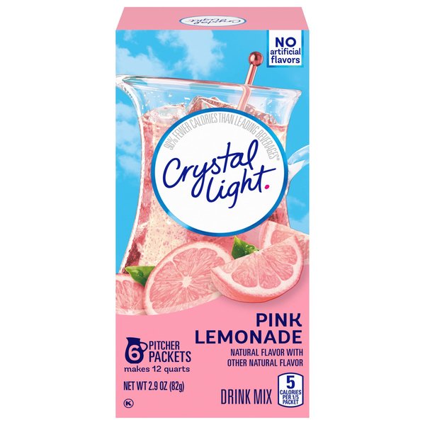 Crystal Light Pink Lemonade Drink Mix, 12-Quart 2.9-Ounce Canister (Pack Of 4)