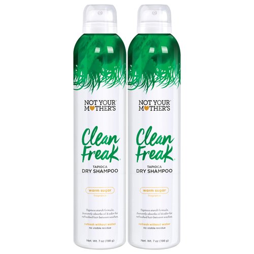 Not Your Mothers Clean Freak Tapioca Dry Shampoo (2-Pack) - 7 oz - Refreshing Dry Shampoo - Instantly Absorbs Oil and Odor for Refreshed Hair