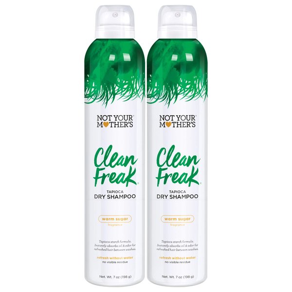 Not Your Mothers Clean Freak Tapioca Dry Shampoo (2-Pack) - 7 oz - Refreshing Dry Shampoo - Instantly Absorbs Oil and Odor for Refreshed Hair